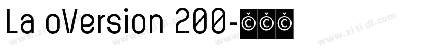 La oVersion 200字体转换
